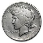 1921 Peace Dollar AG (High Relief)