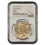 1921 Peace Dollar MS-61 NGC