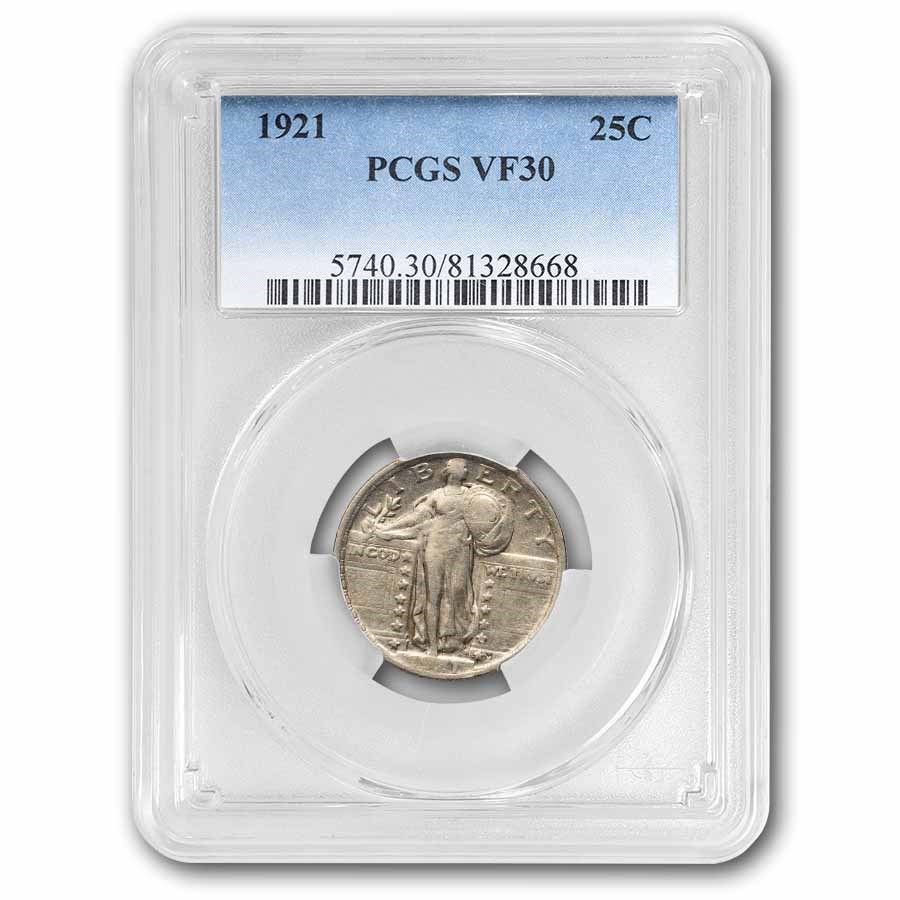 1921 Standing Liberty Quarter VF-30 PCGS