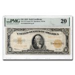 1922 $10 Gold Certificate Hillegas VF-20 PMG (Fr#1173)