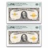1922 $10 Gold Certificate XF-40 EPQ PMG (Fr#1173) 2 Cons.
