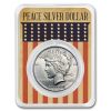 1922-1925 Peace Silver Dollar BU- w/Flag Card