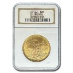 1922 $20 St Gaudens Gold Double Eagle MS-63 NGC