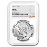 1922-D Peace Dollar MS-62 NGC