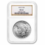 1922-D Peace Dollar MS-63 NGC
