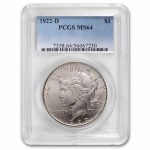 1922-D Peace Dollar MS-64 PCGS