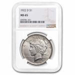1922-D Peace Dollar MS-65 NGC