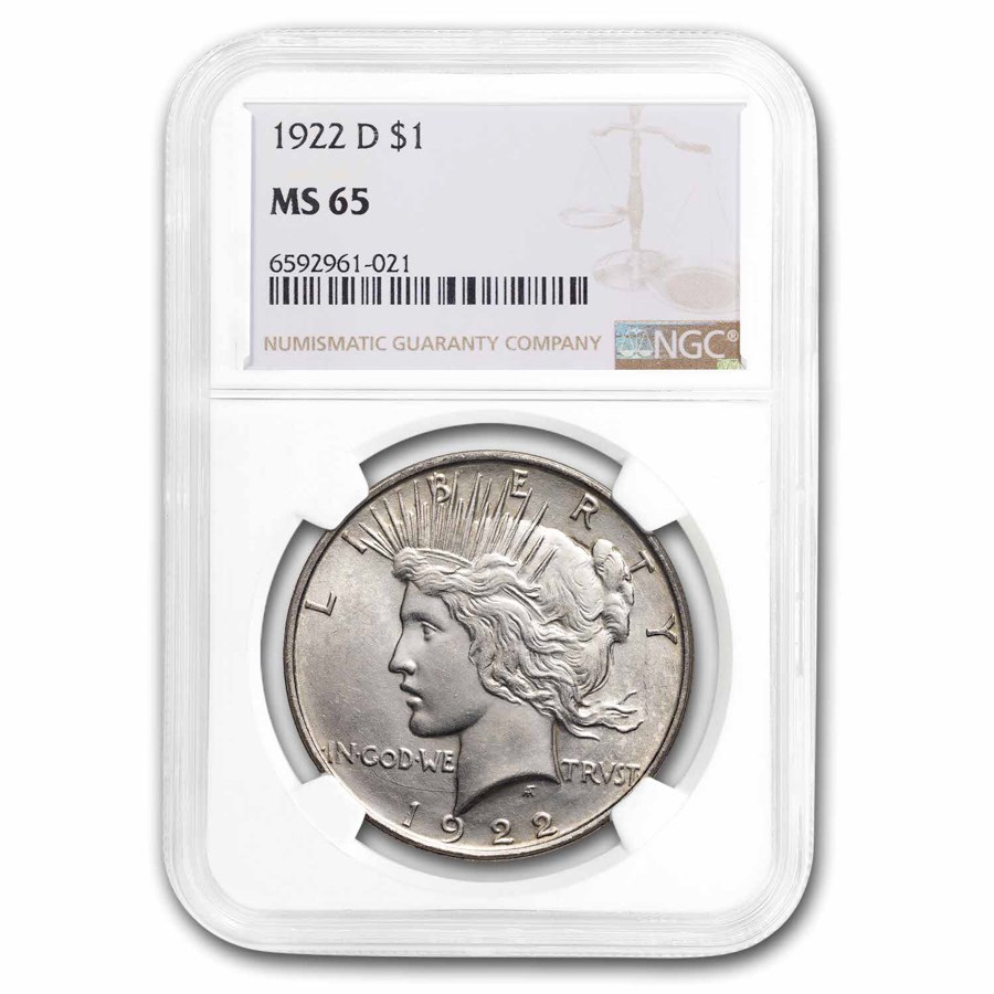 1922-D Peace Dollar MS-65 NGC