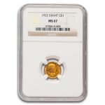 1922 Gold $1.00 Grant MS-67 NGC (No Star)