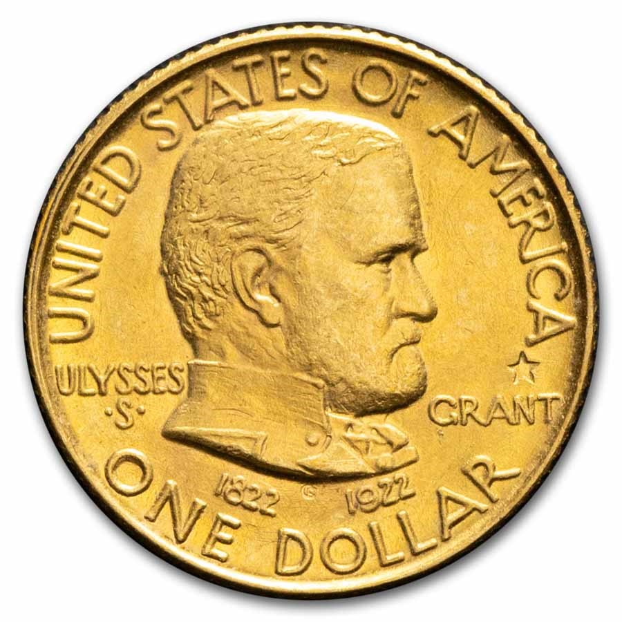 1922 Gold $1.00 Grant w/Star BU