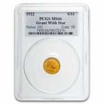 1922 Gold $1.00 Grant w/Star MS-66 PCGS