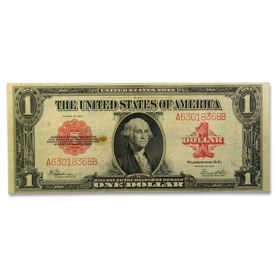 1923 $1.00 Legal Tender Red Seal F/VF (Fr#40)