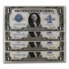 1923 $1.00 Silver Certificate CH AU (Fr#237) 4 Consecutive