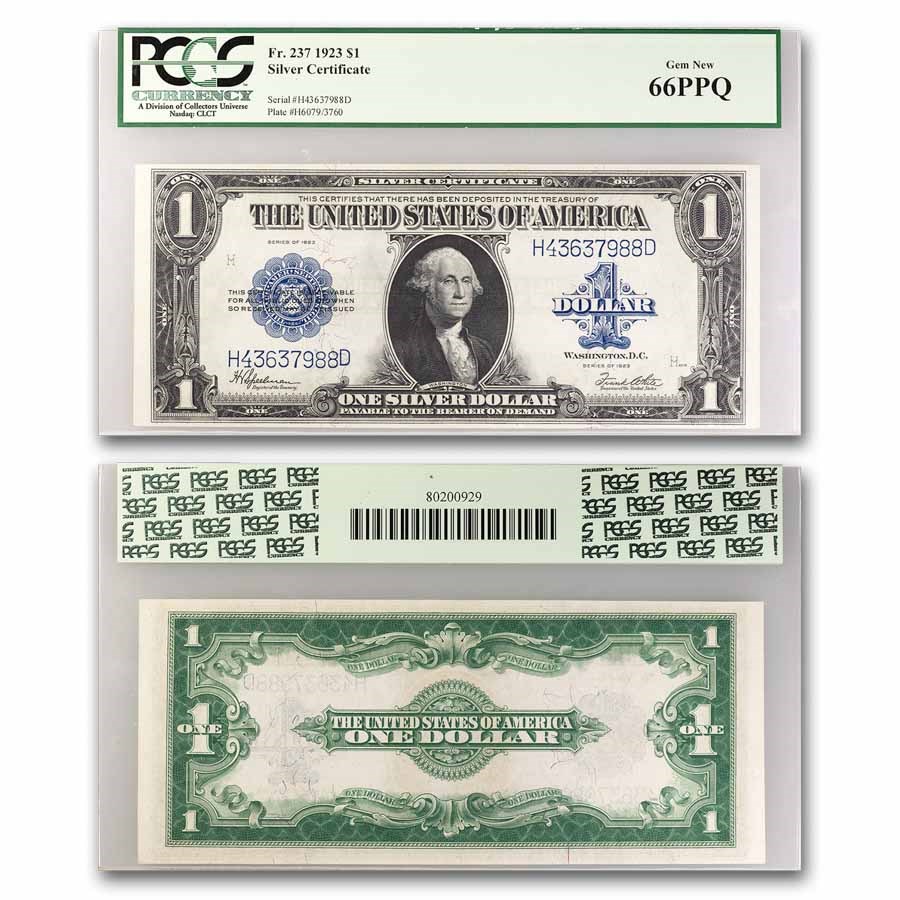 1923 $1.00 Silver Certificate CU-66 PPQ PCGS (Fr#237)