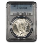 1923-D Peace Dollar MS-62 PCGS