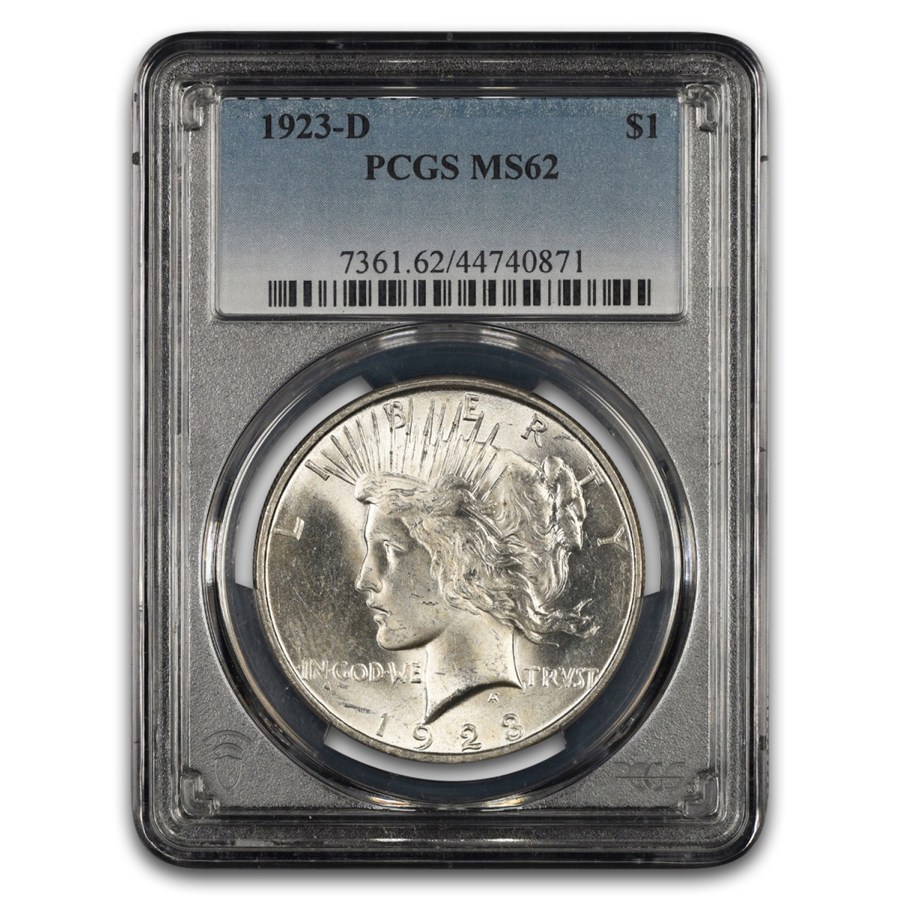 1923-D Peace Dollar MS-62 PCGS