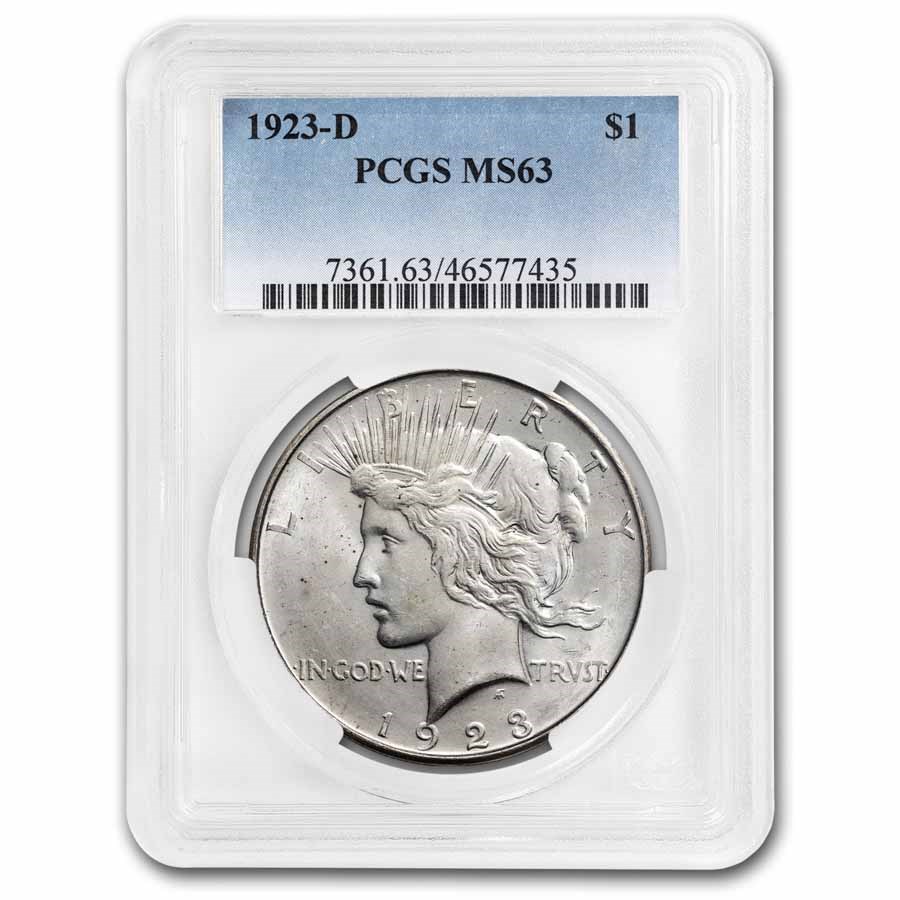 1923-D Peace Dollar MS-63 PCGS