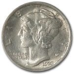 1923 Mercury Dime AU