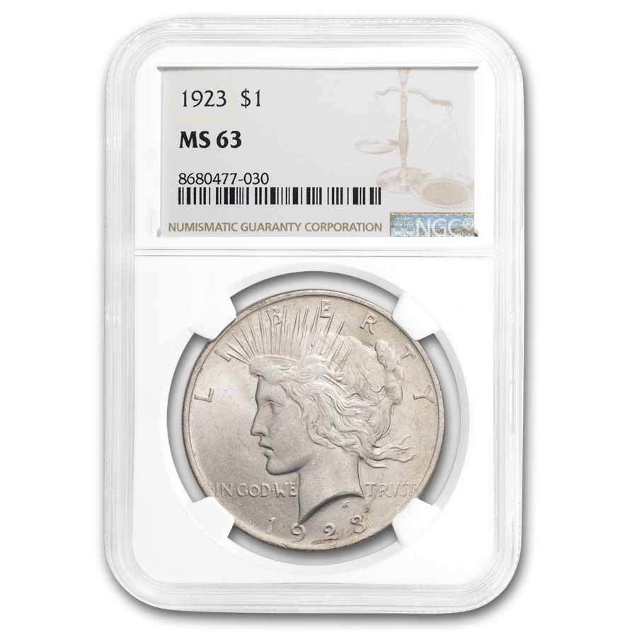 1923 Peace Dollar MS-63 NGC