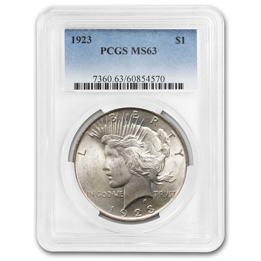 1923 Peace Dollar MS-63 PCGS