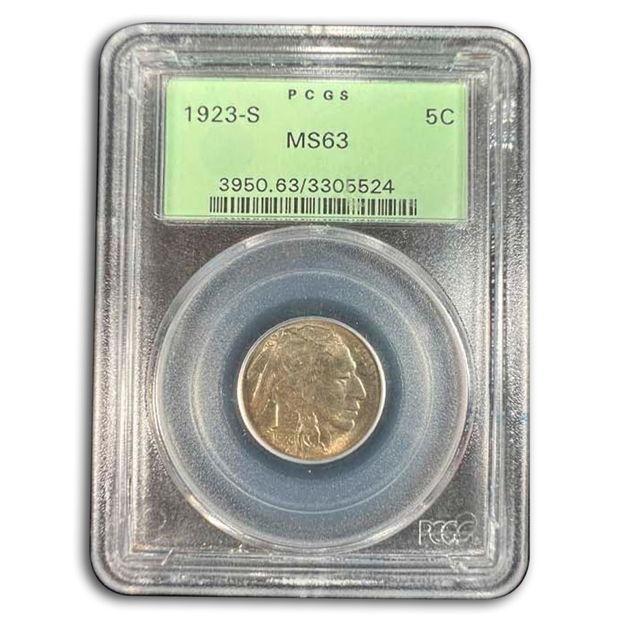 1923-S Buffalo Nickel MS-63 PCGS