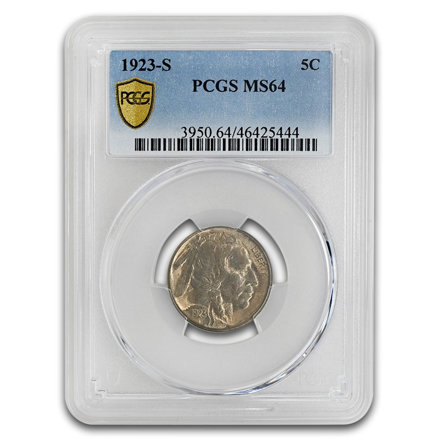1923-S Buffalo Nickel MS-64 PCGS