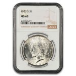 1923-S Peace Dollar MS-63 NGC