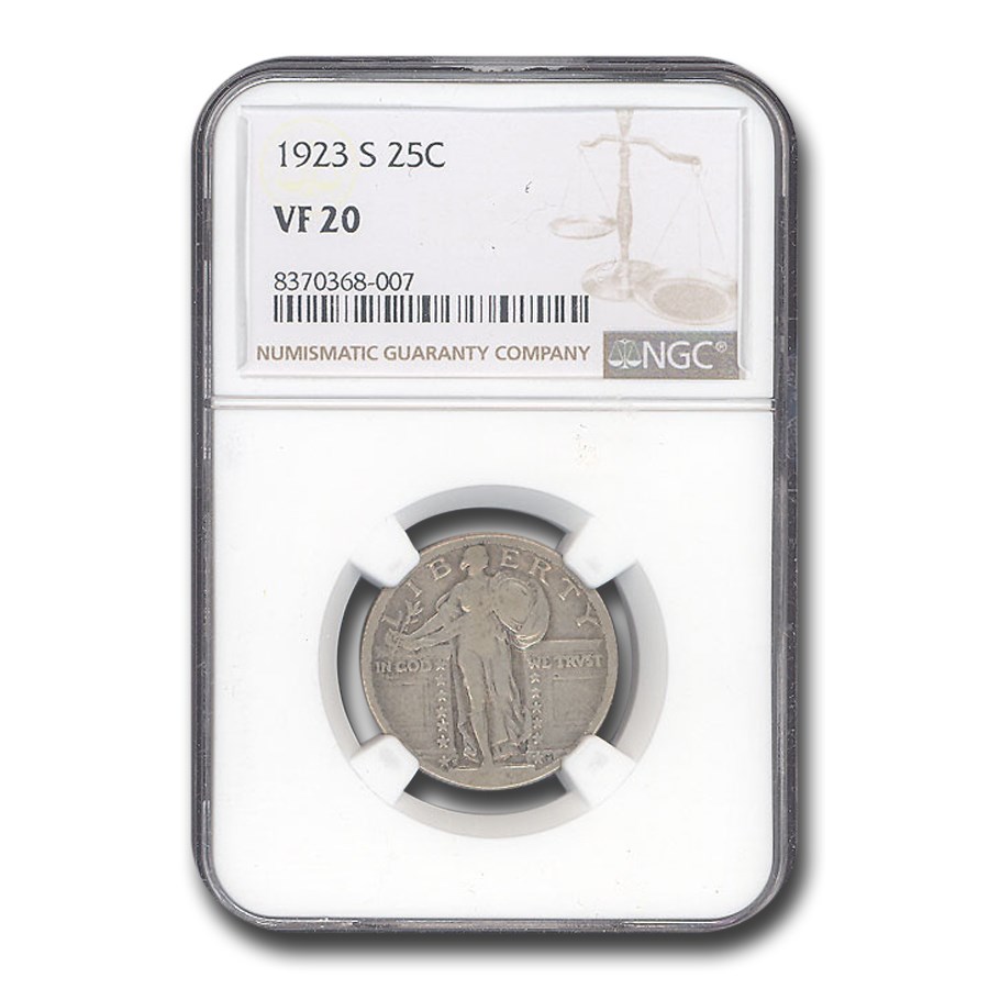 1923-S Standing Liberty Quarter VF-20 NGC