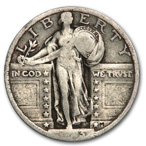1923 Standing Liberty Quarter Fine (Partial Date)