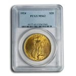 1924 $20 St Gaudens Gold Double Eagle MS-63 PCGS