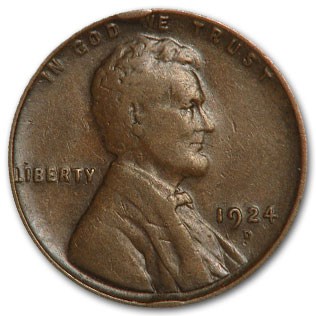 1924-D Lincoln Cent VF Details