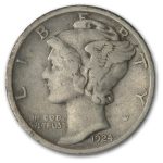 1924-D Mercury Dime VF