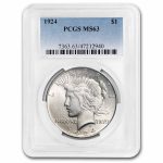 1924 Peace Dollar MS-63 PCGS