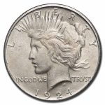 1924-S Peace Dollar BU Details (Cleaned)