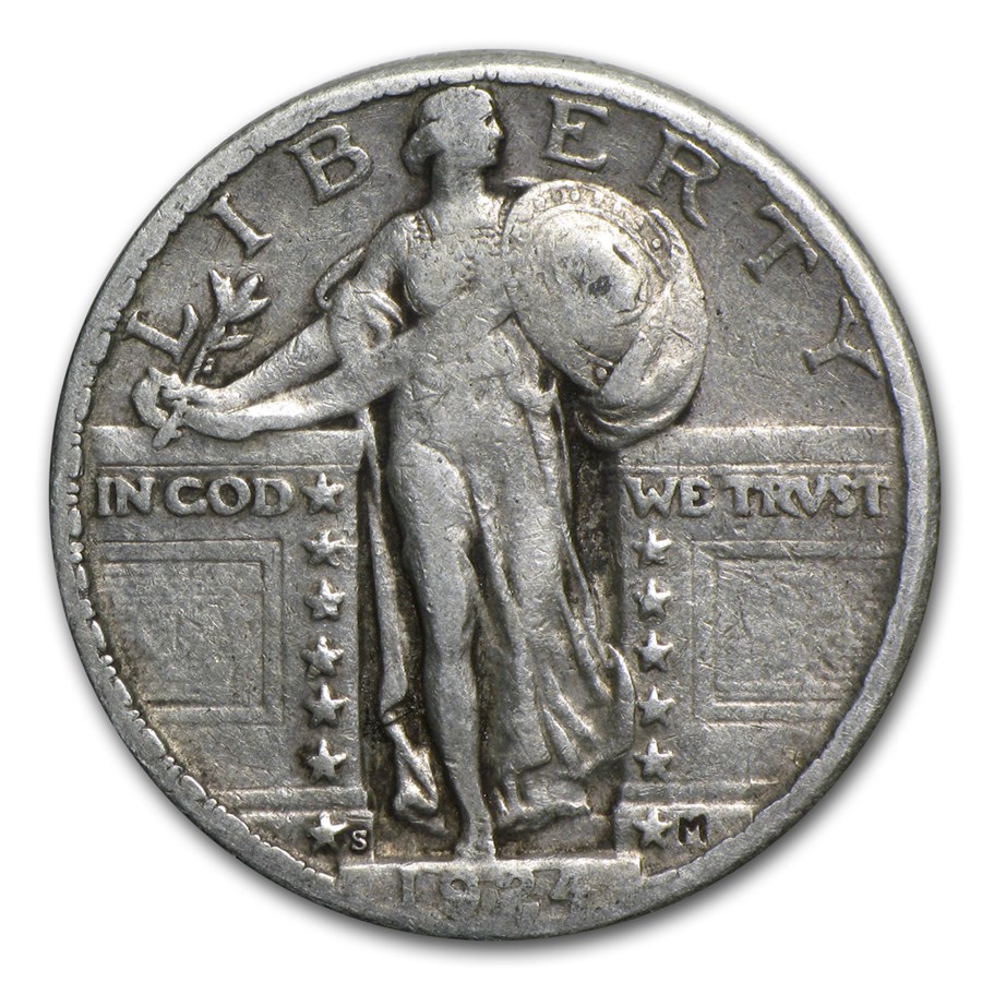1924-S Standing Liberty Quarter XF