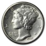 1925 Mercury Dime AU