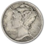 1925 Mercury Dime XF