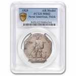 1925 Norse-American Centennial Medal MS-62 PCGS (Thick)