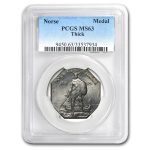 1925 Norse-American Silver Medal MS-63 PCGS (Thick Planchet)