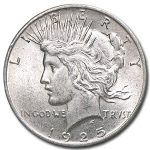 1925 Peace Dollar AU