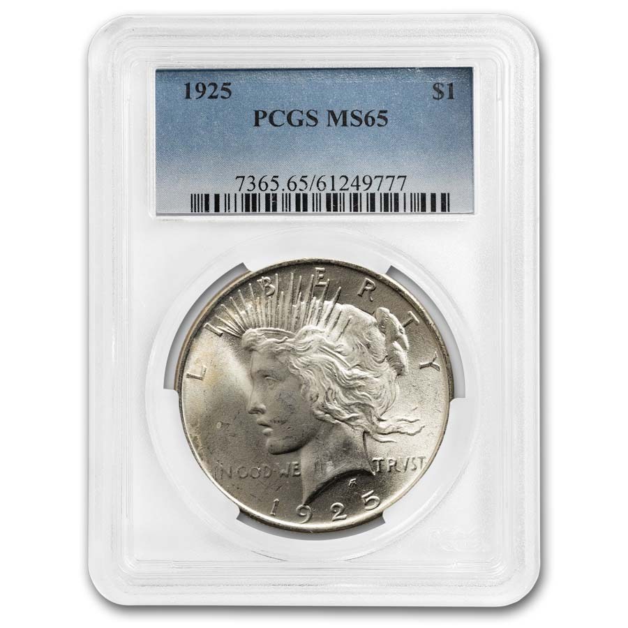 1925 Peace Dollar MS-65 PCGS