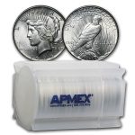1925 Peace Silver Dollars BU (20-Coin Roll)