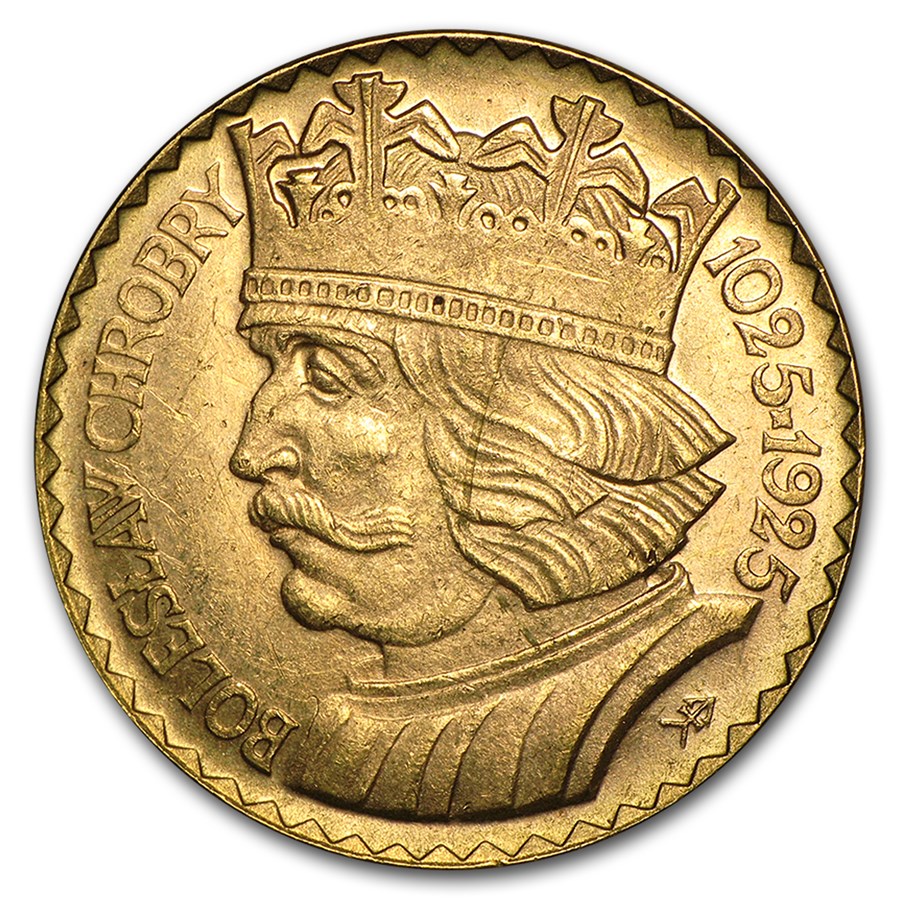 1925 Poland Gold 20 Zlotych Boleslaw BU