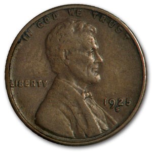 1925-S Lincoln Cent VF