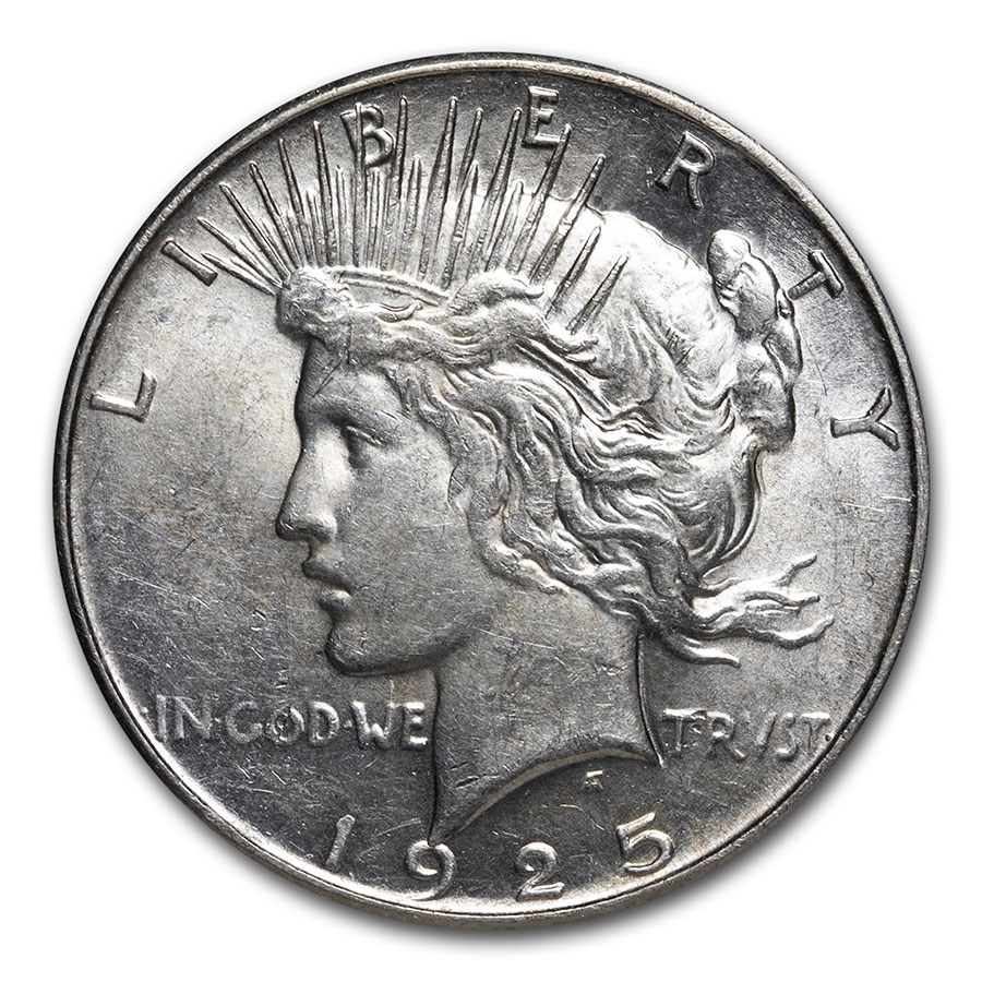 1925-S Peace Dollar AU-58