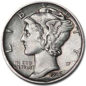 1926-D Mercury Dime AU