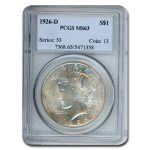 1926-D Peace Dollar MS-63 PCGS