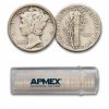 1926 Mercury Dime 50-Coin Roll Avg Circ