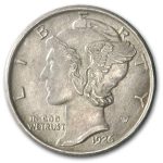 1926 Mercury Dime AU