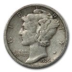 1926 Mercury Dime XF
